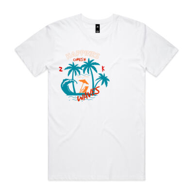 Happiness Comes  in Waves Unisex T-Shirt Thumbnail