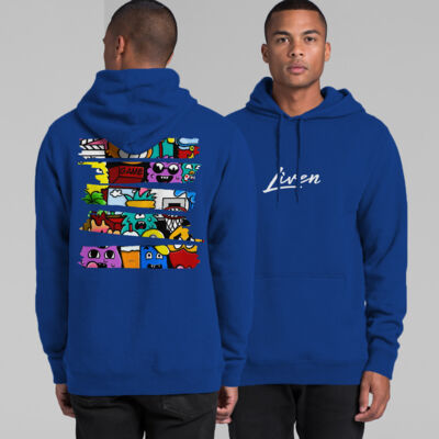 Doodle 4 Unisex Hoodie (Black, Blue) Thumbnail