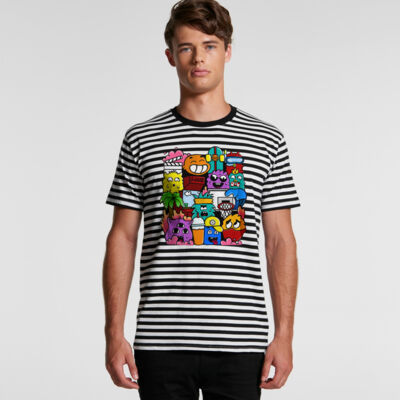Doodle 1 Unisex Stripe T-Shirt Thumbnail