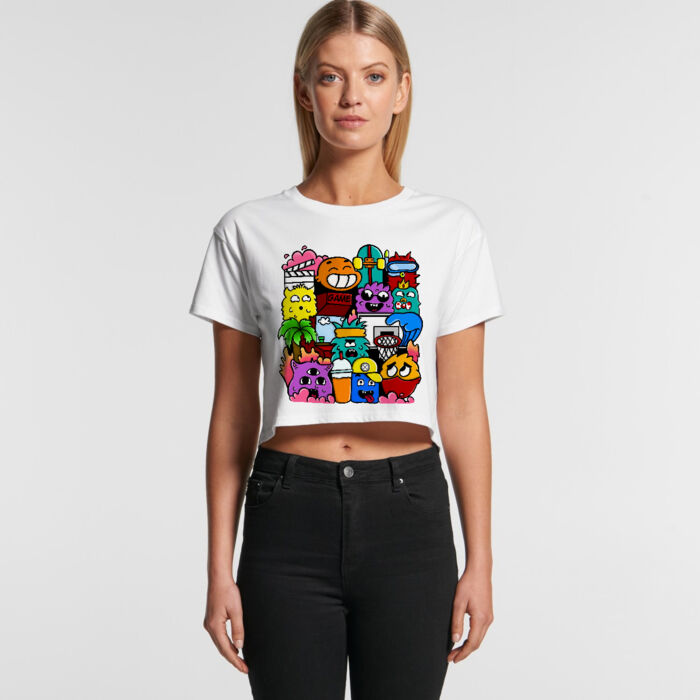Doodle 1 Women's Crop Tee Thumbnail