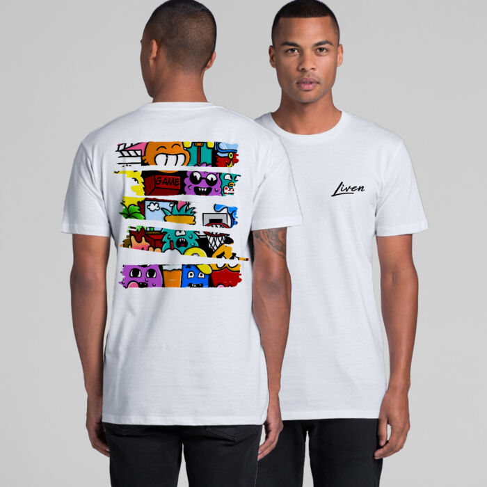 Doodle 4 Unisex T-Shirt (White, Red, Gold) Thumbnail