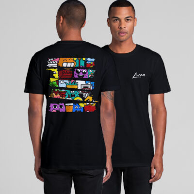 Doodle 4 Unisex T-Shirt (Black, Blue, Pink) Thumbnail