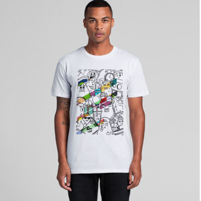 Doodle 6 Unisex T- Shirt (White) Thumbnail