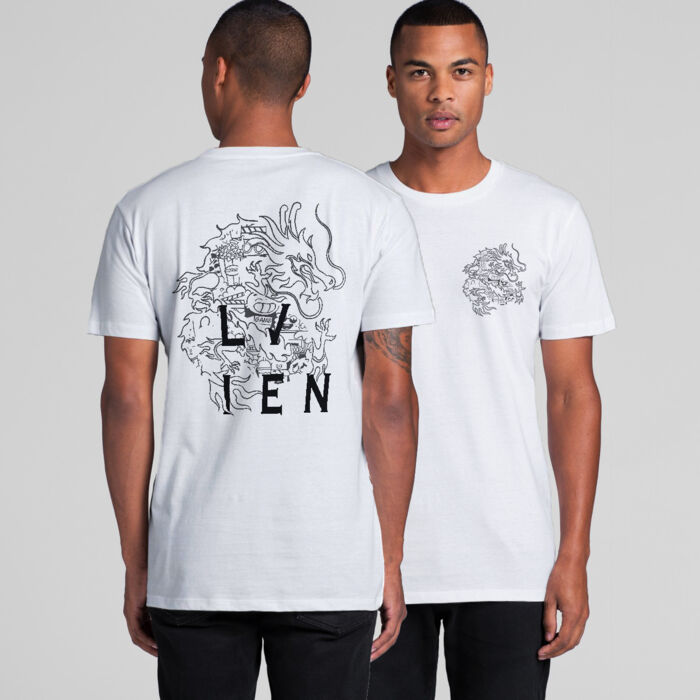 Doodle 10 Unisex T-Shirt (White, Tan) Thumbnail