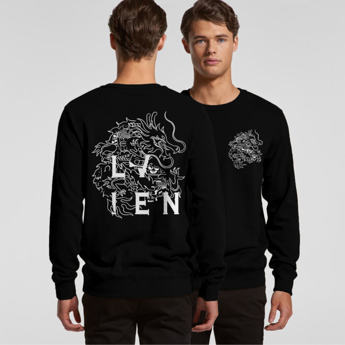 Doodle 10 Unisex Sweatshirt (Black, Army) Thumbnail